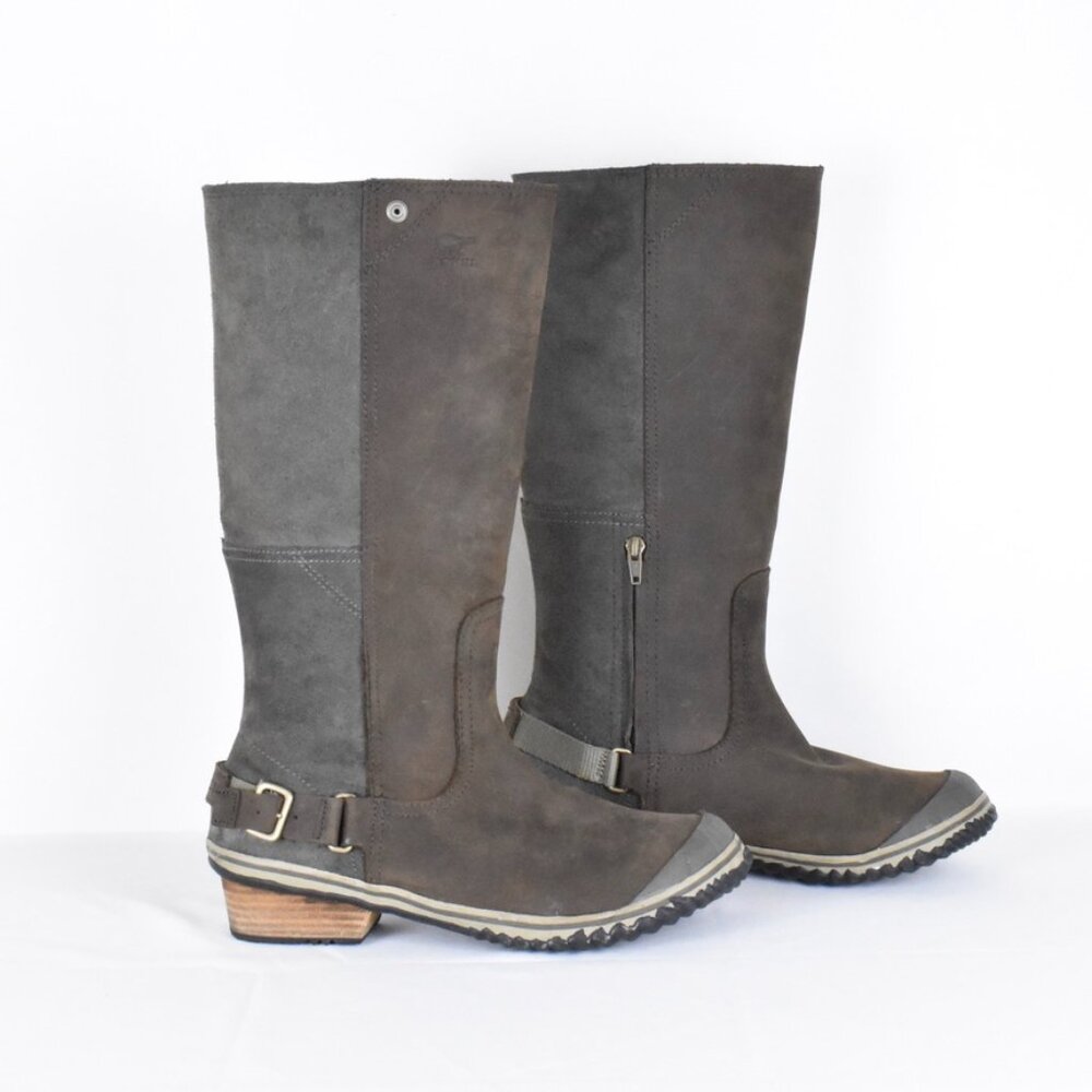 Sorel Slimboot Waterproof Knee High Leather Boots US Women's Size 10